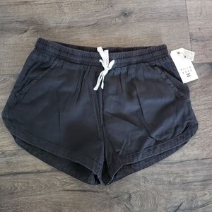 Billabong Womens Road Trippin' Elastic Waist Shorts Off Black